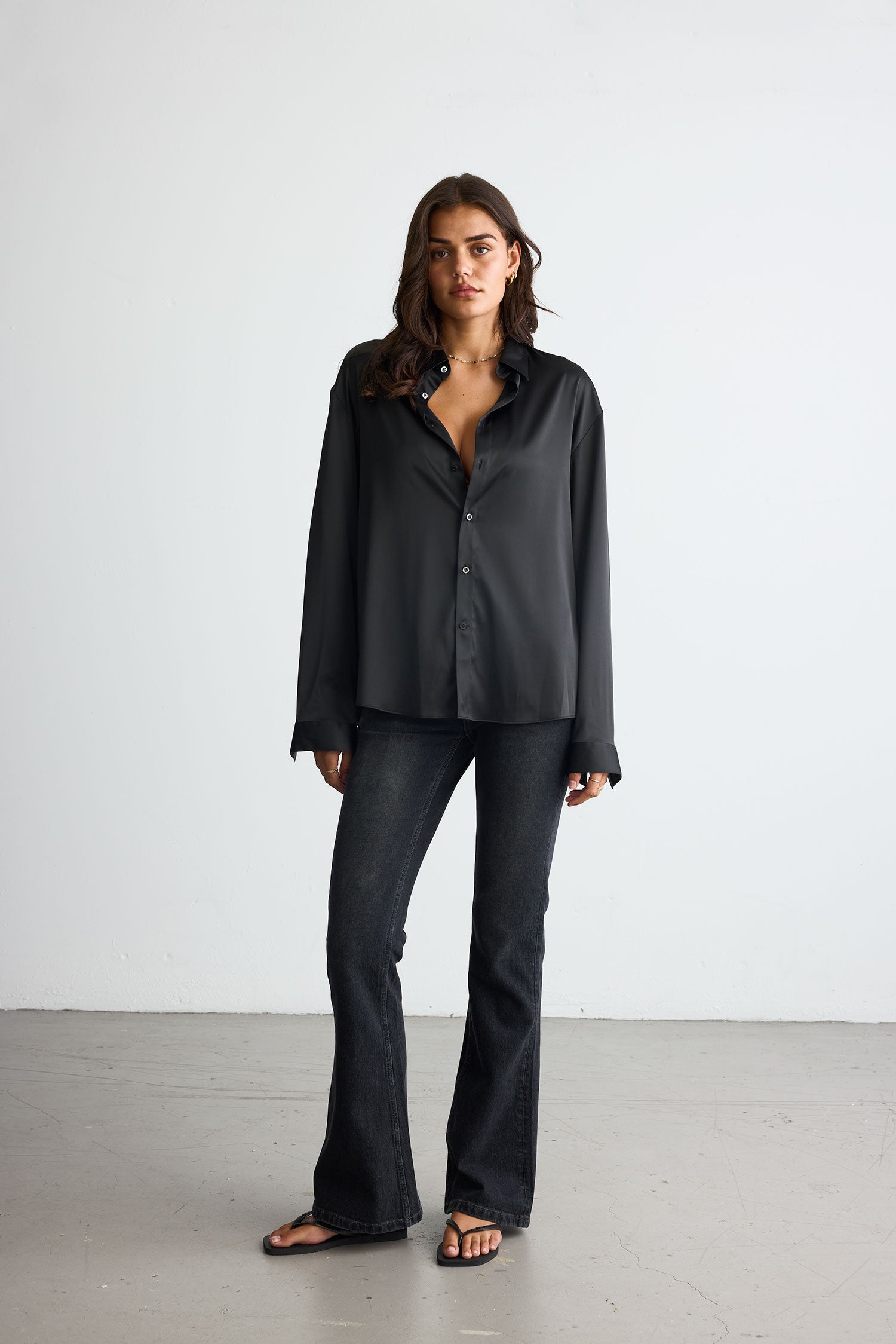Signature Silk Shirt Black