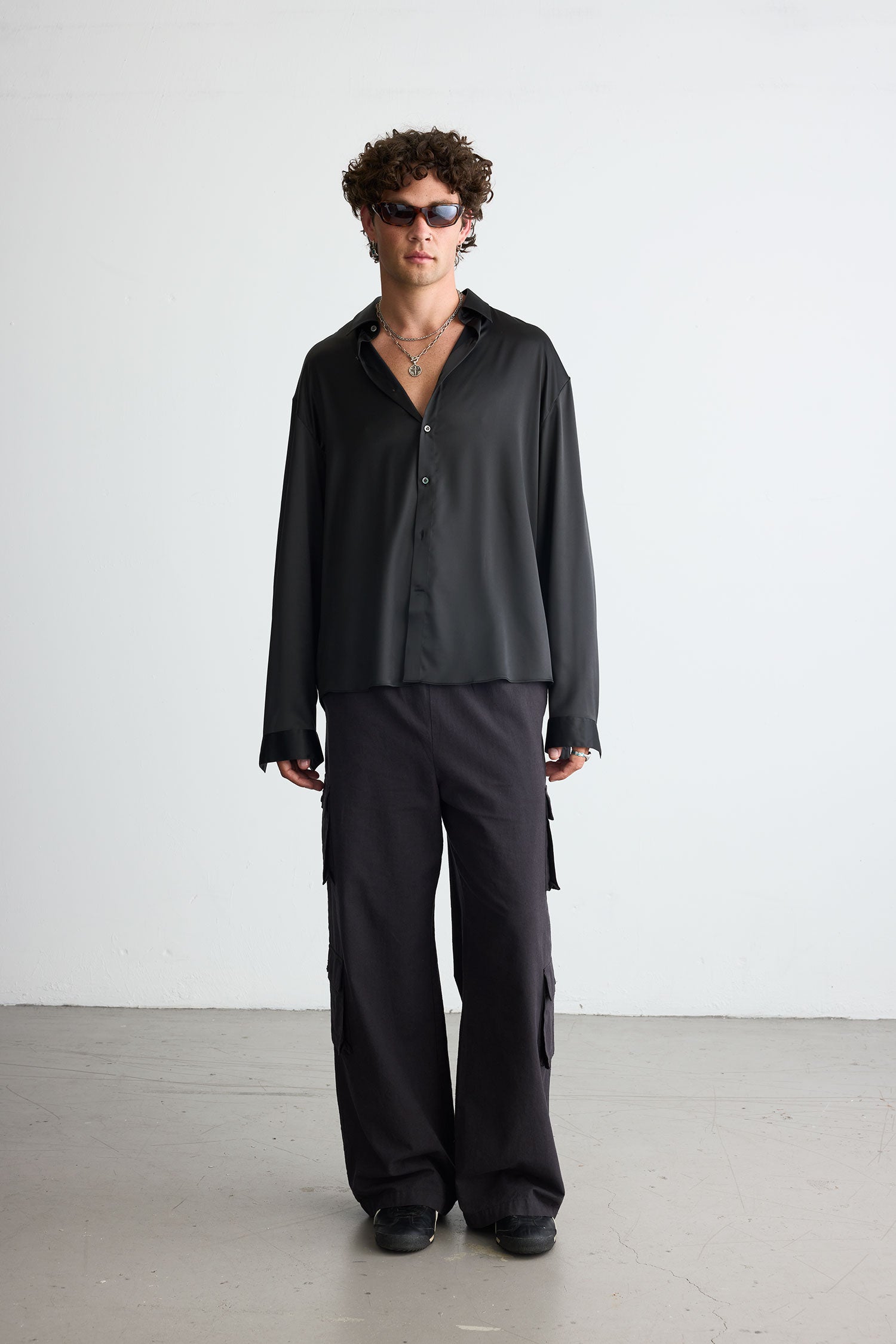 Signature Silk Shirt Black