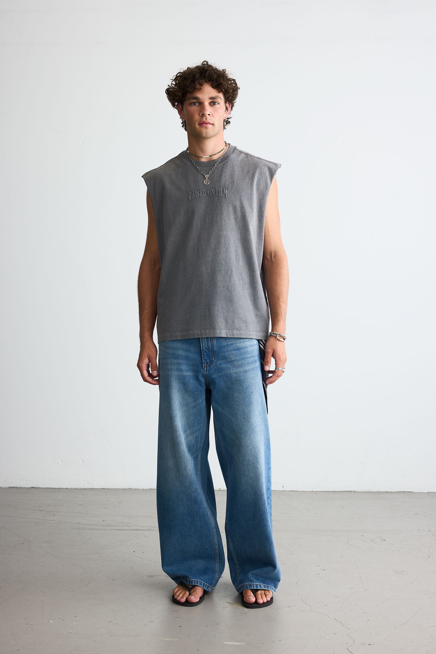 Wide Denim Medium Blue Wash