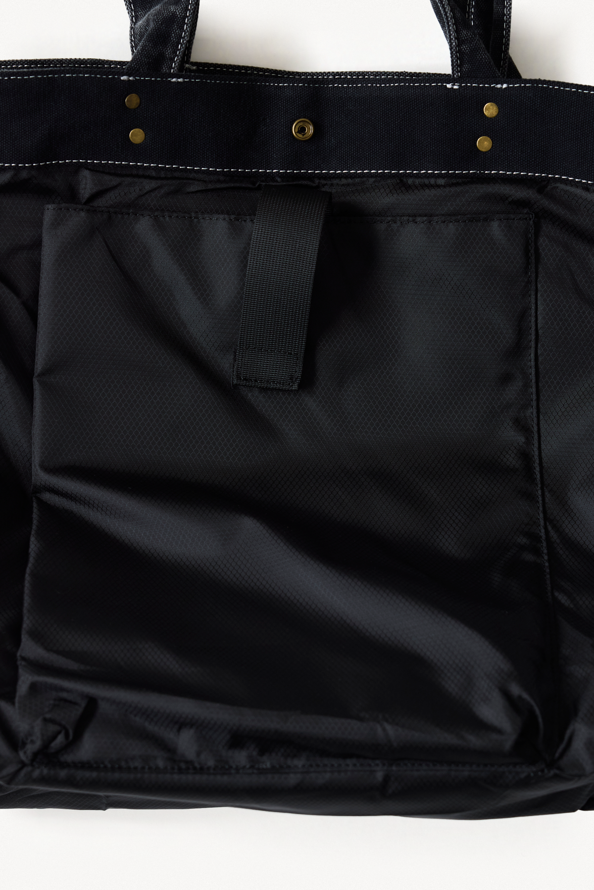 Everyday Tote - Faded Black, flatlay interior view