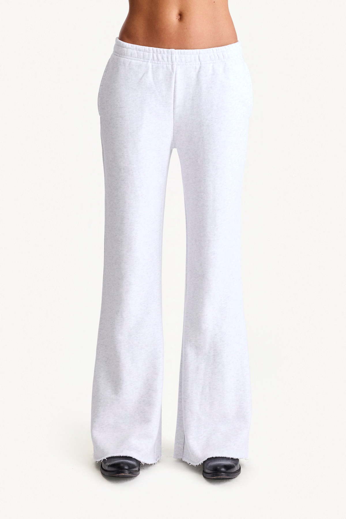 Flared Lounge Pant - Grey, on-body front view