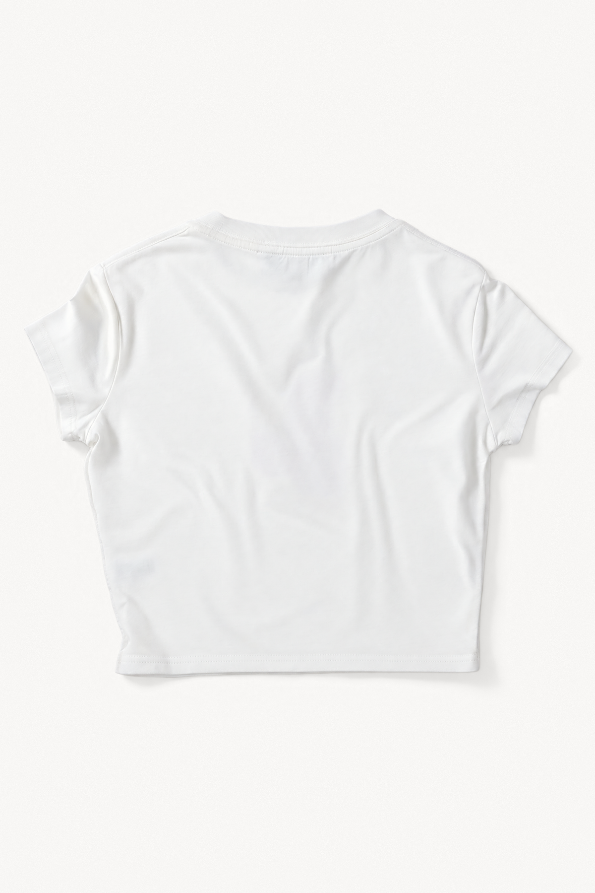 Hawaii Baby Tee - White, flatlay back view