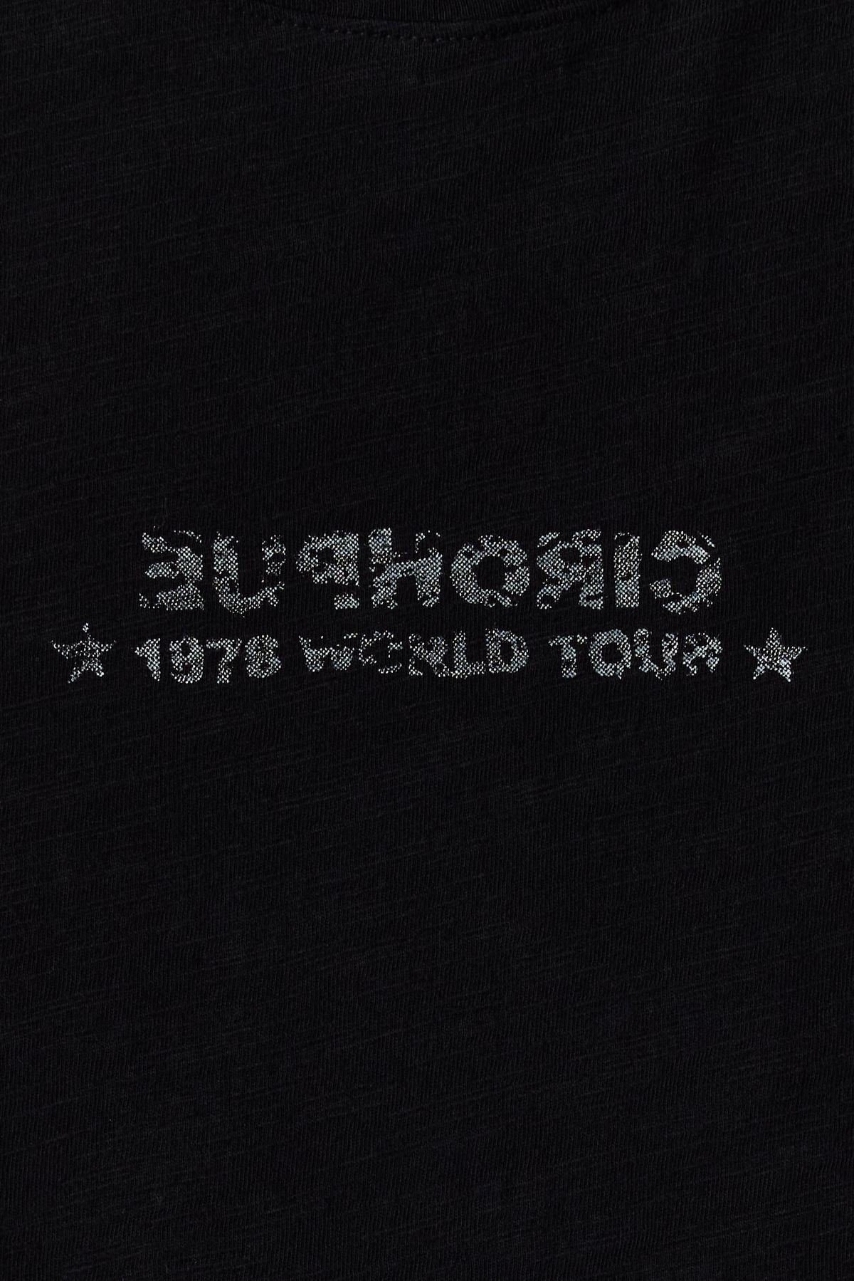 Tour Slub Tee - Black, detail view