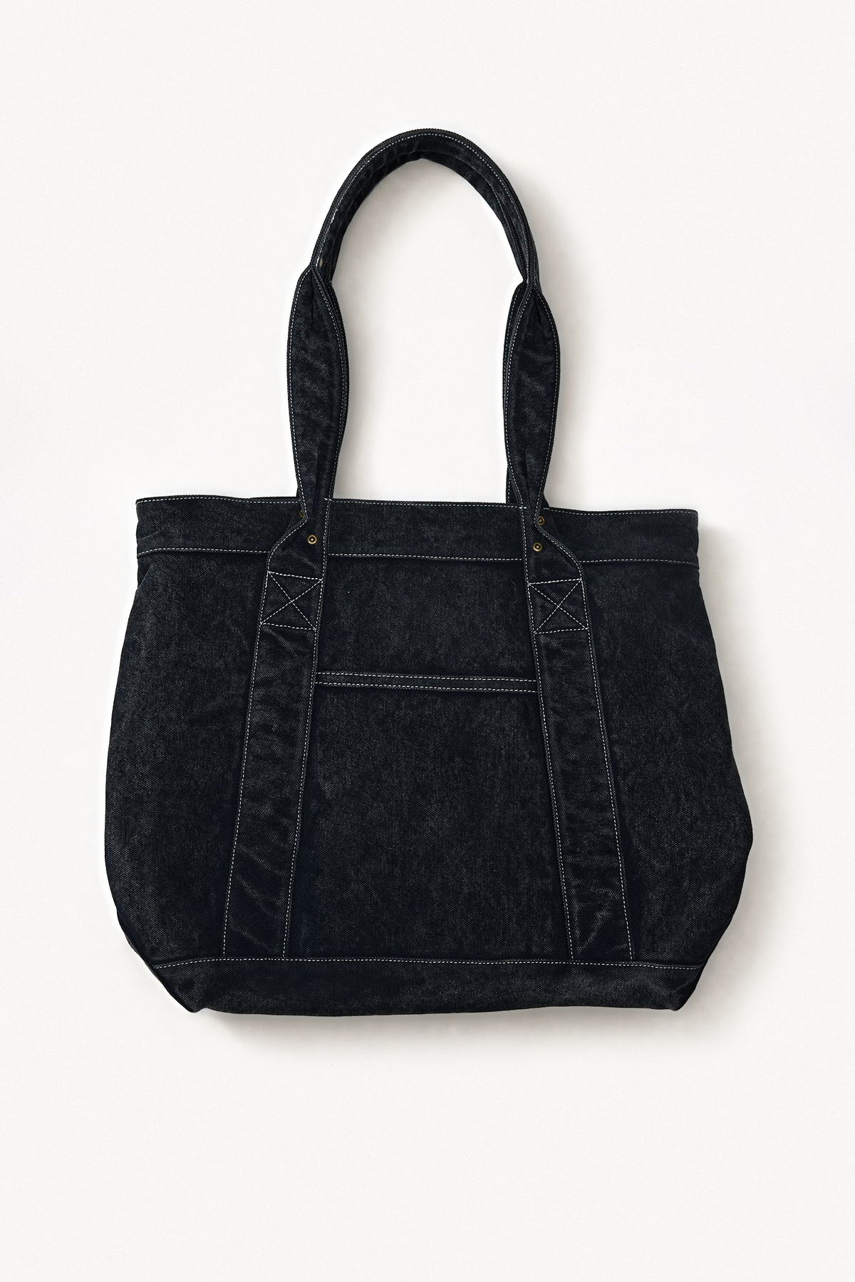 Traveller Tote - Faded Black, flatlay back view