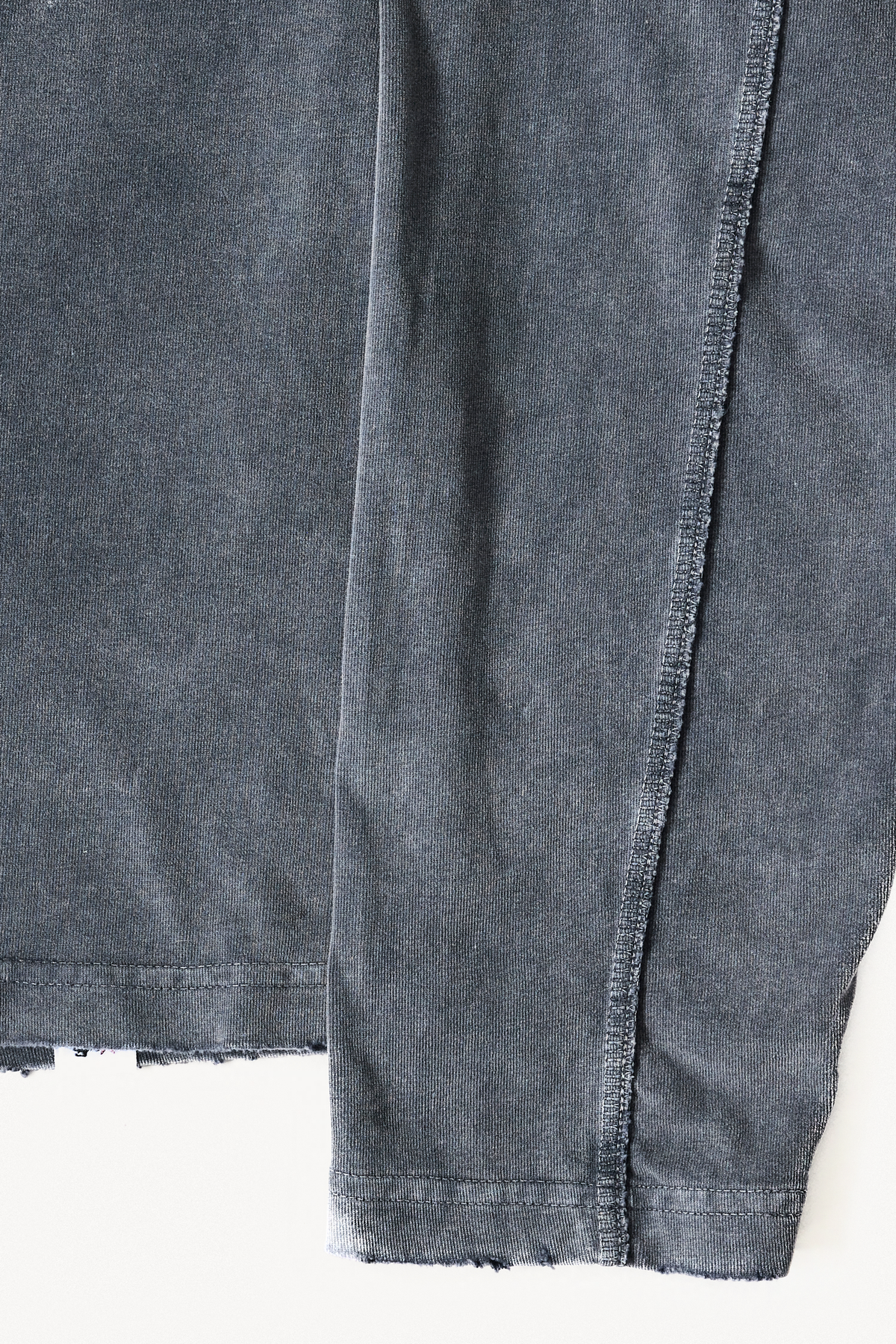 Core Long Sleeve - Charcoal, sleeve and hem detail