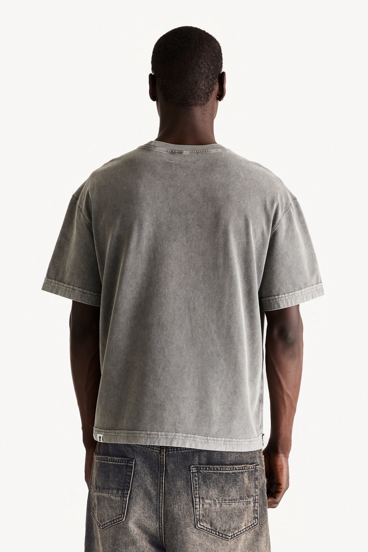 Reversible Tee - Black, on-body back view