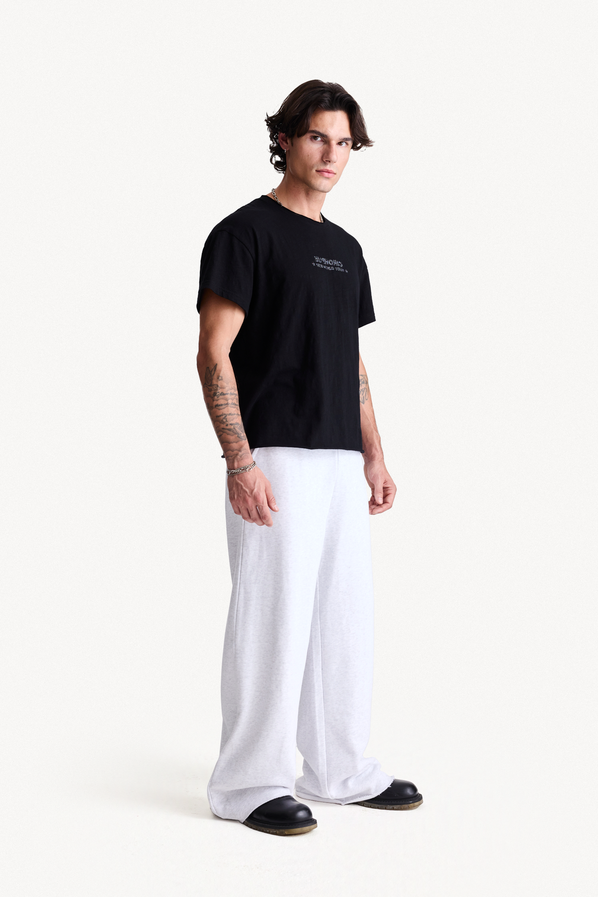 Lounge Pant - Grey, full-length side view