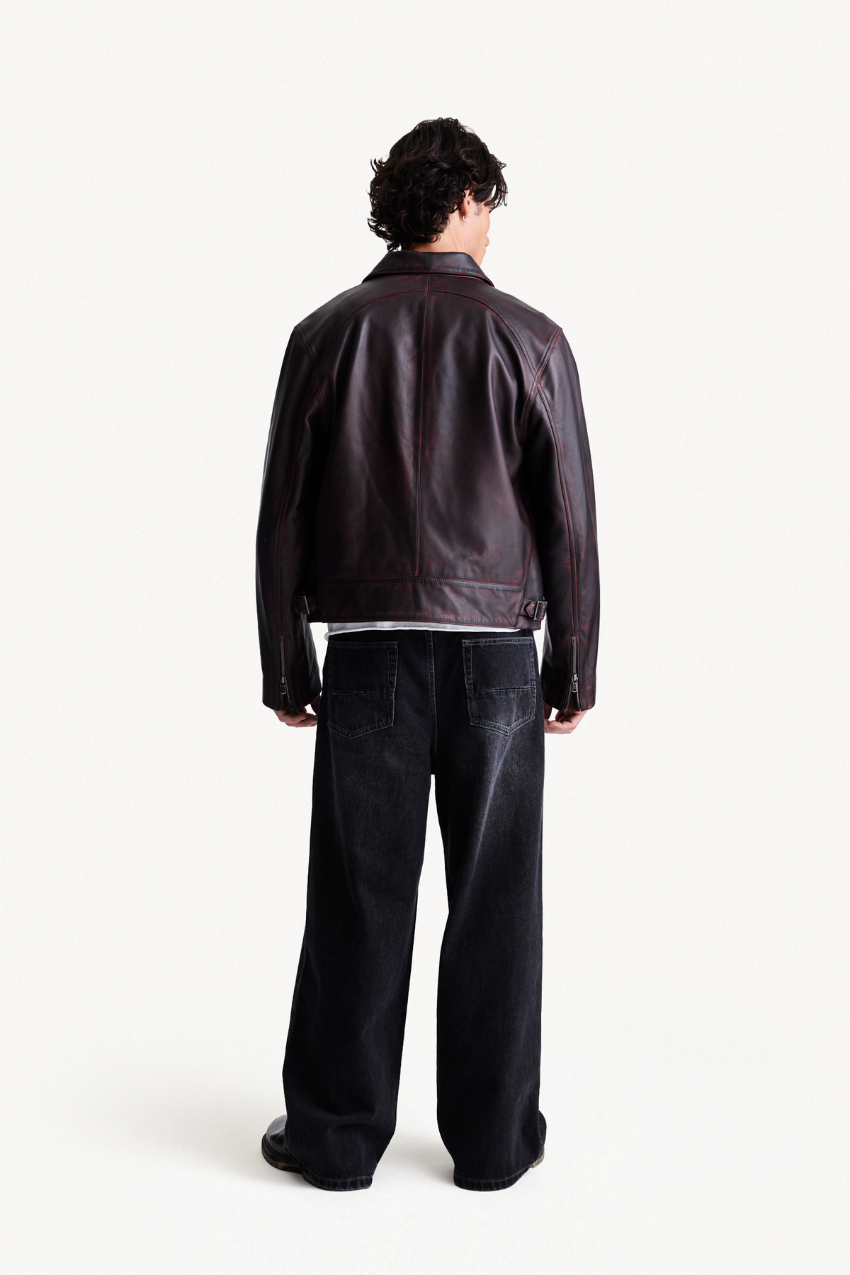 Hudson Jacket - Red, full-length back view