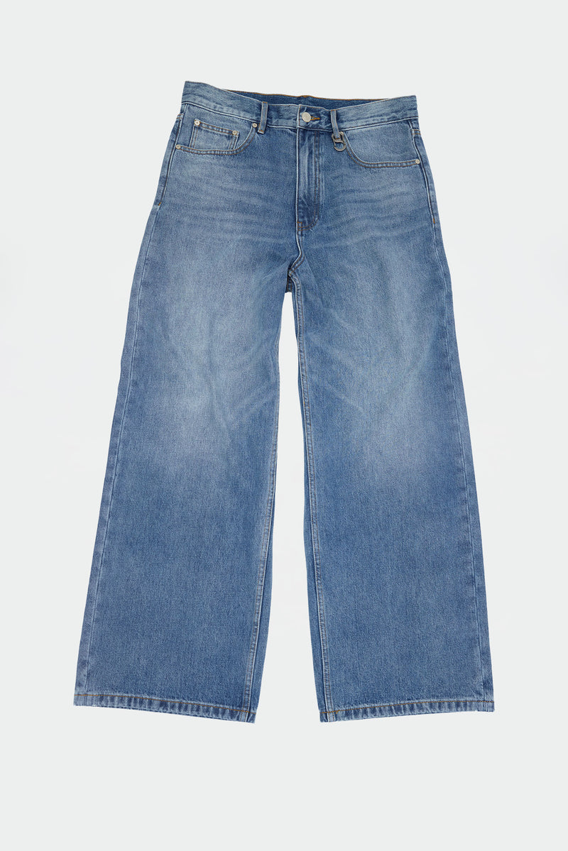 Wide Denim Medium Blue Wash