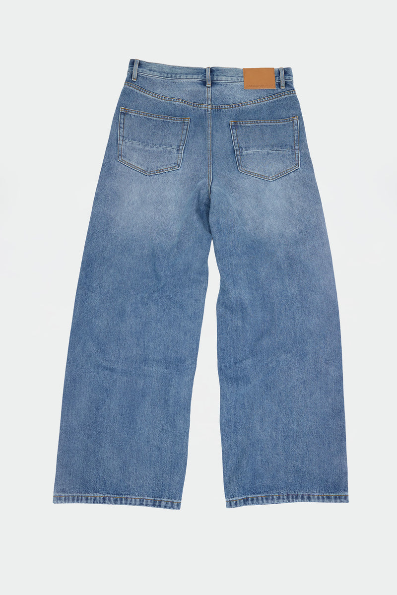 Wide Denim - Medium Blue Wash