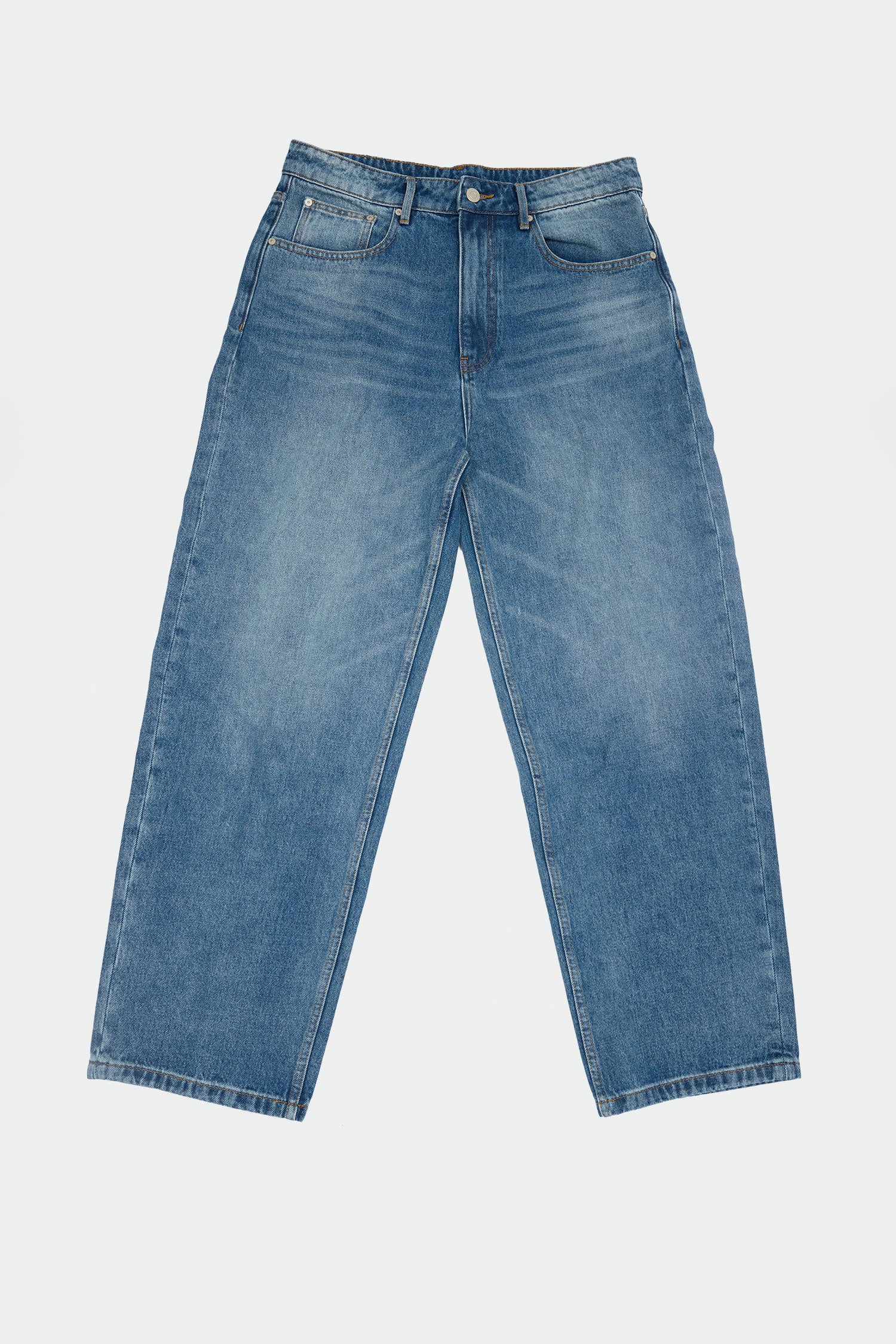 Straight Denim Medium Blue Wash – Relaxed Taper | Raised on Film
