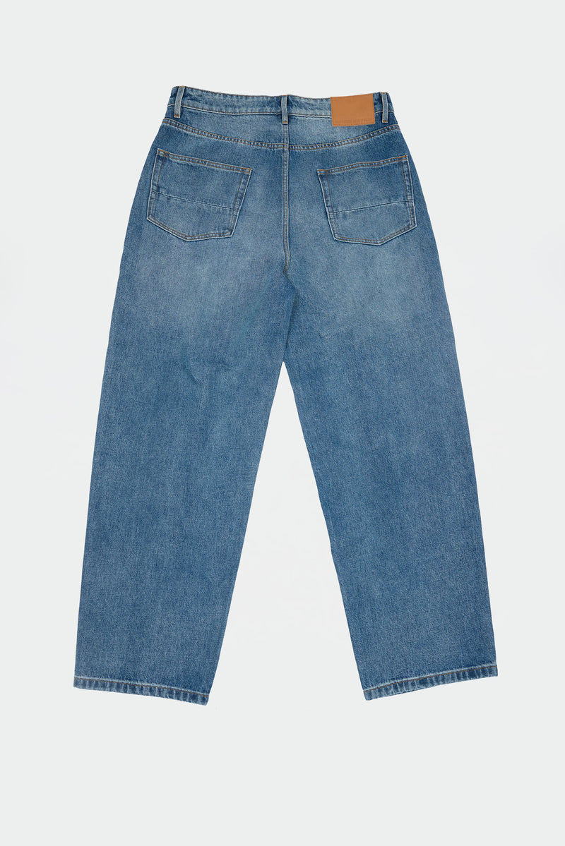 Straight Denim - Medium Blue Wash