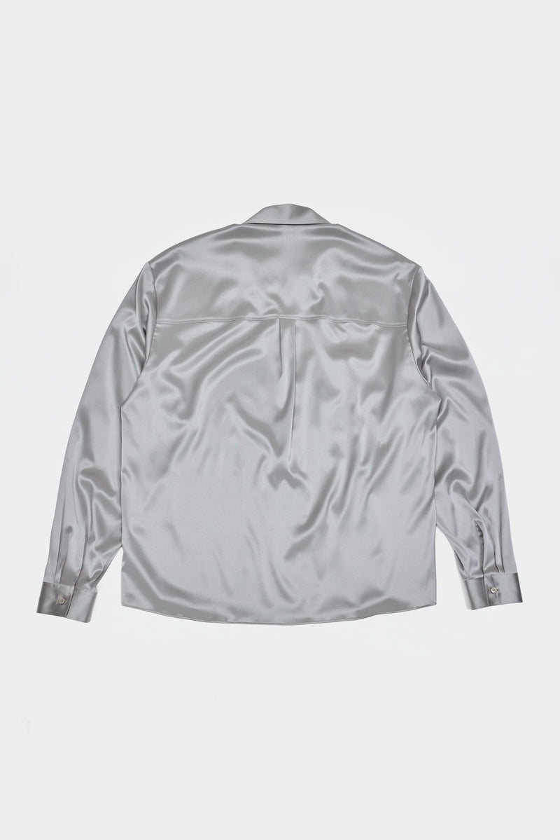 Signature Satin Shirt - Silver