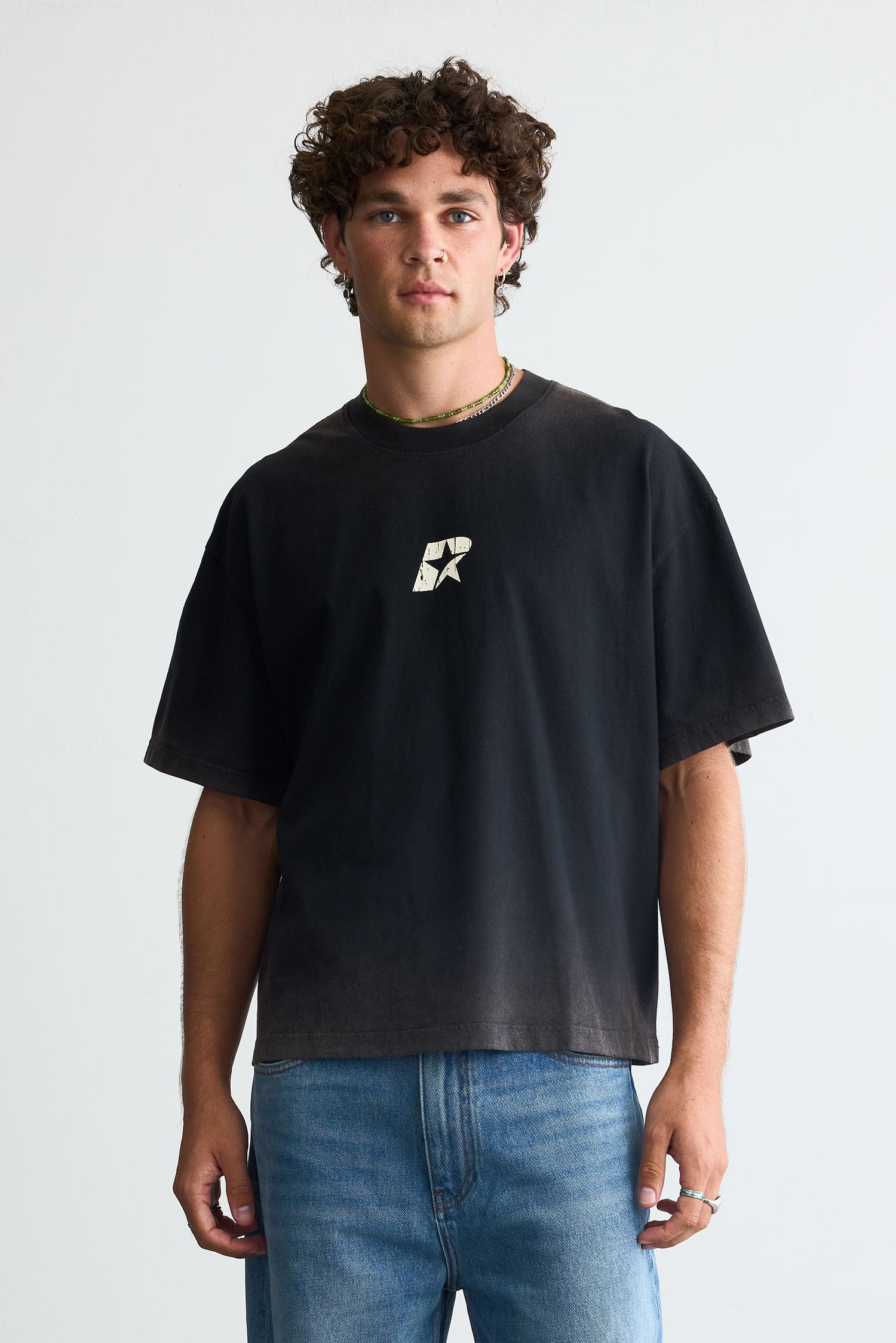 Logo Boxy Tee Black
