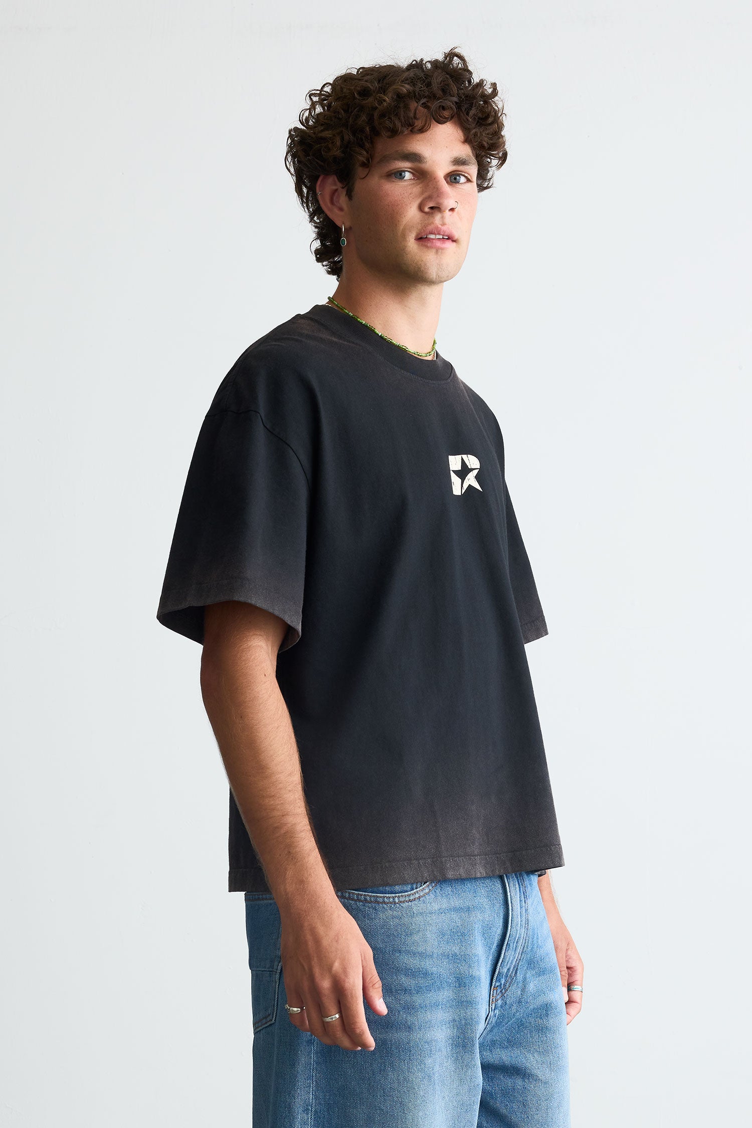 Logo Boxy Tee Black