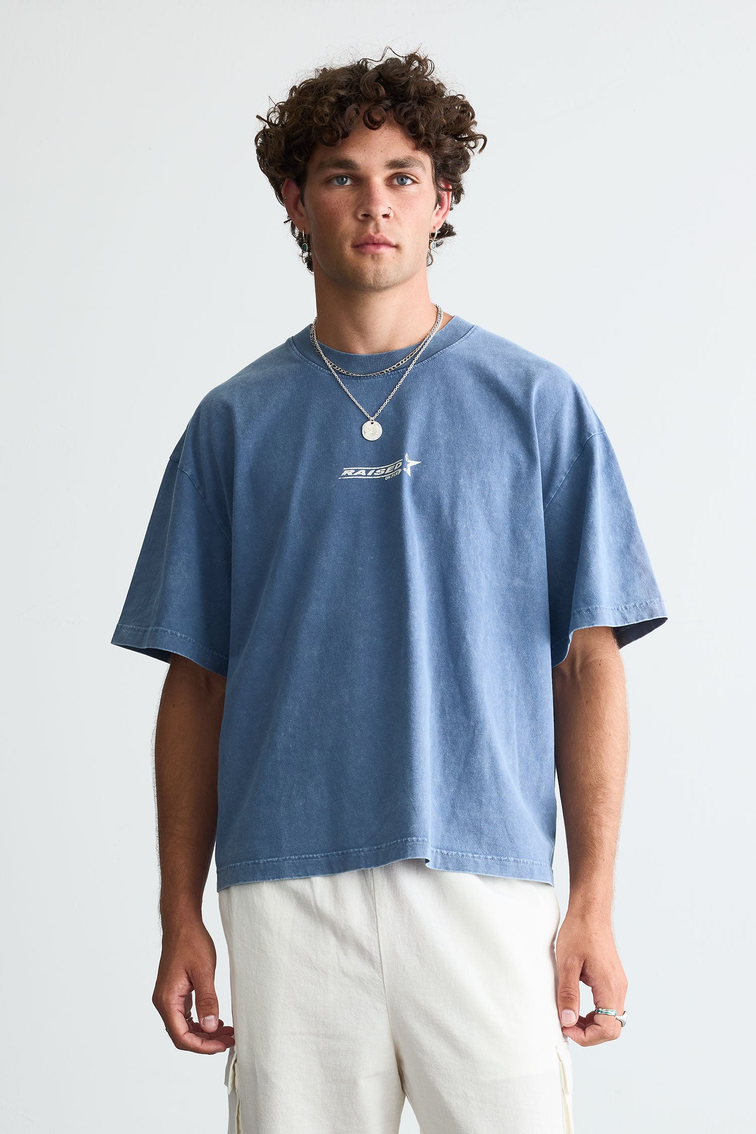 Shooting Star Boxy Tee Navy