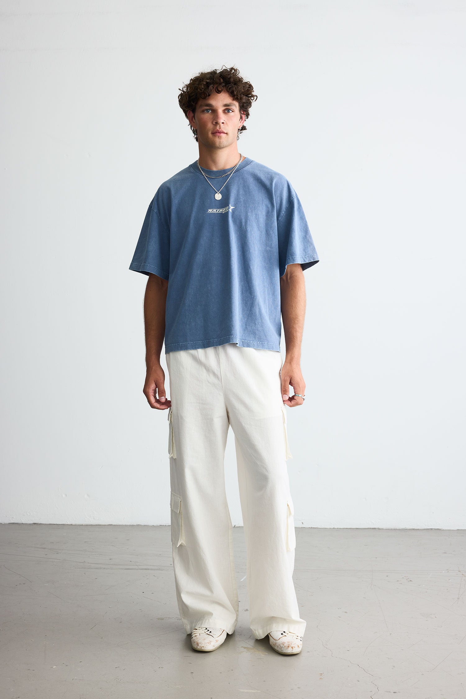 Shooting Star Boxy Tee Navy