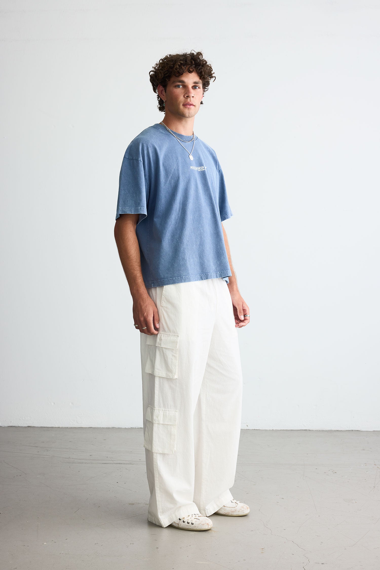 Shooting Star Boxy Tee Navy