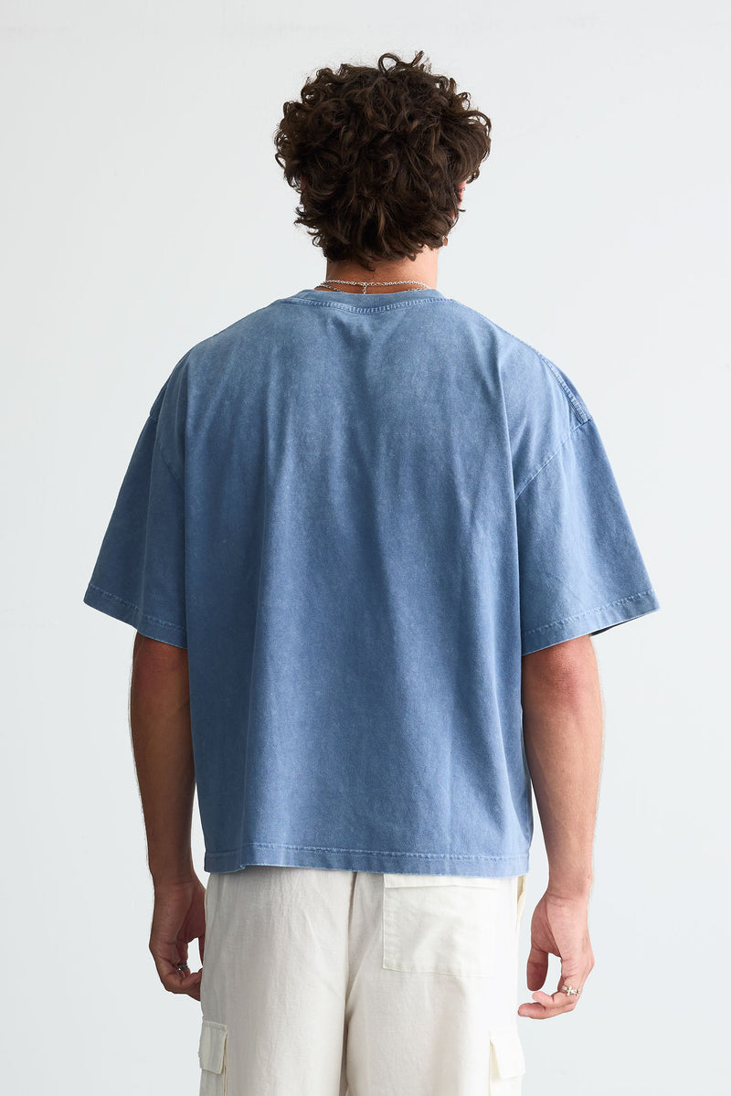 Shooting Star Boxy Tee - Navy