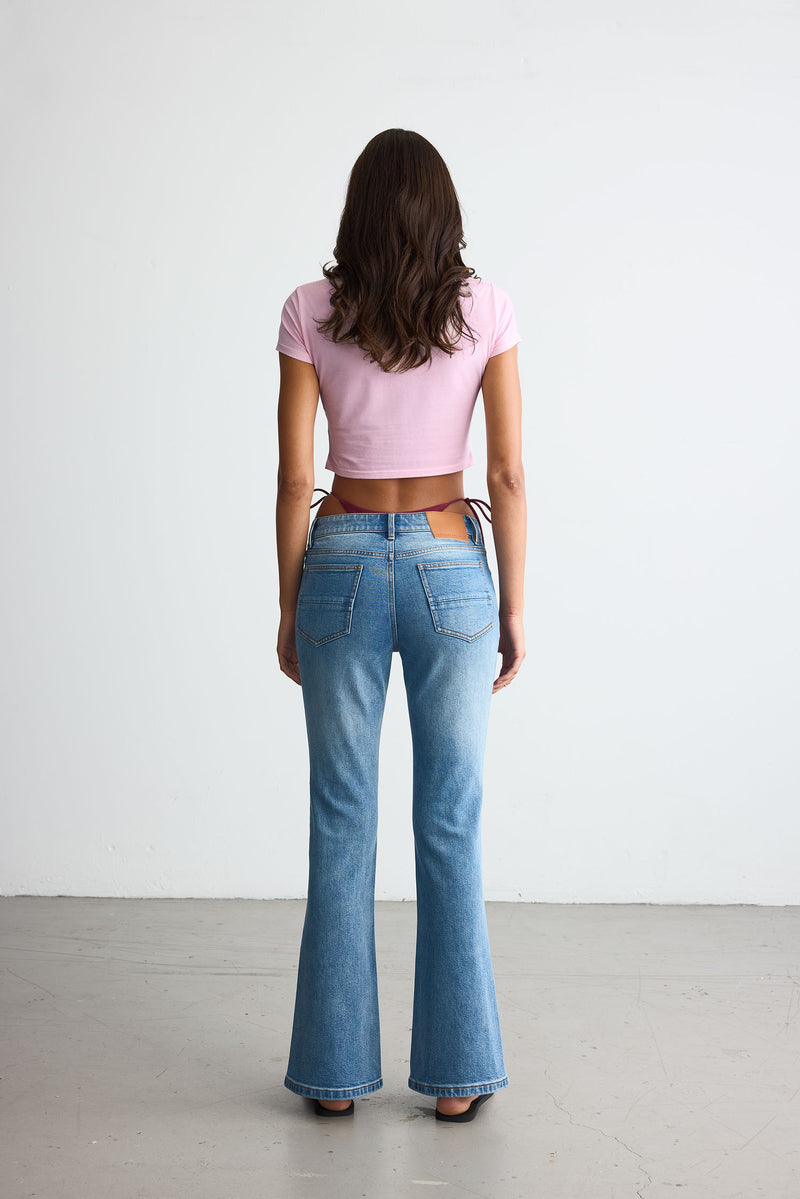 Bootcut Denim - Medium Blue Wash