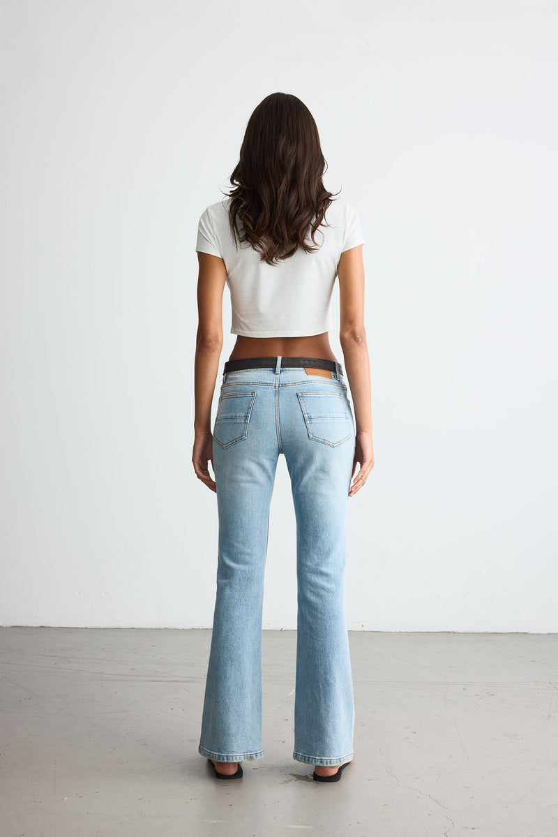 Bootcut Denim - Light Blue Wash