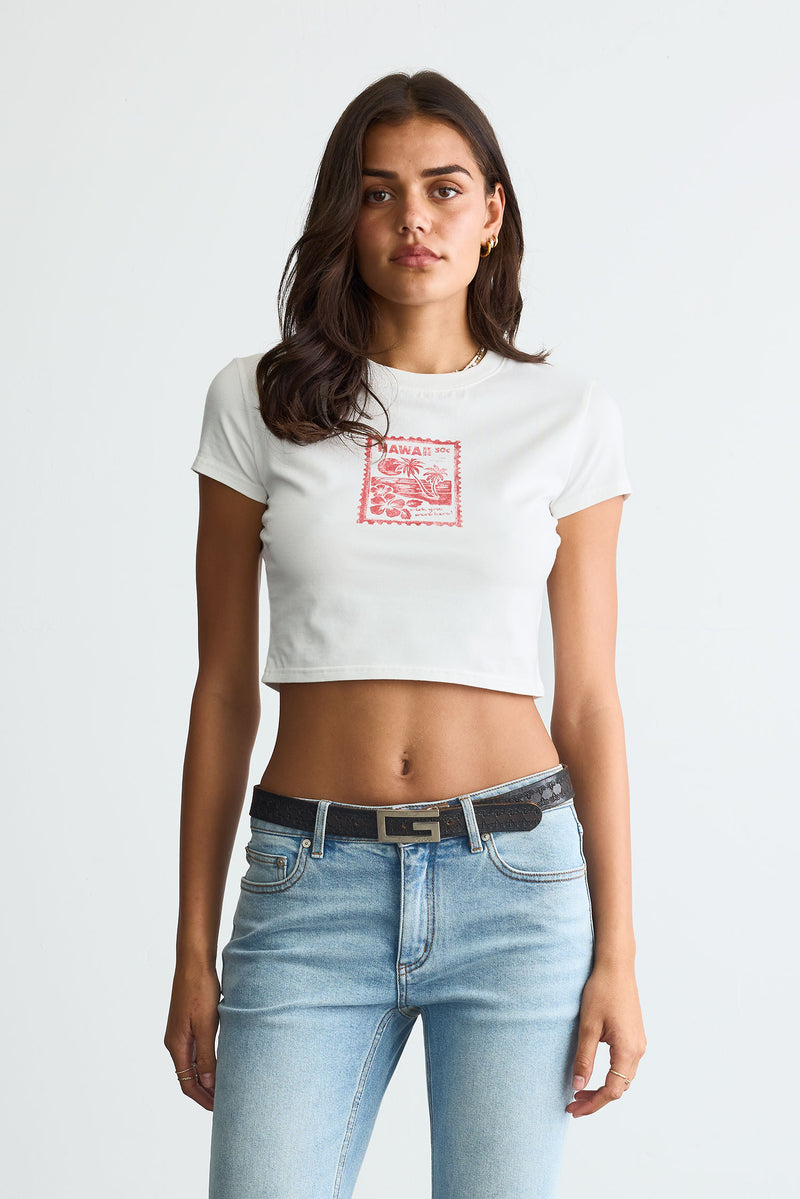 Hawaii Baby Tee White