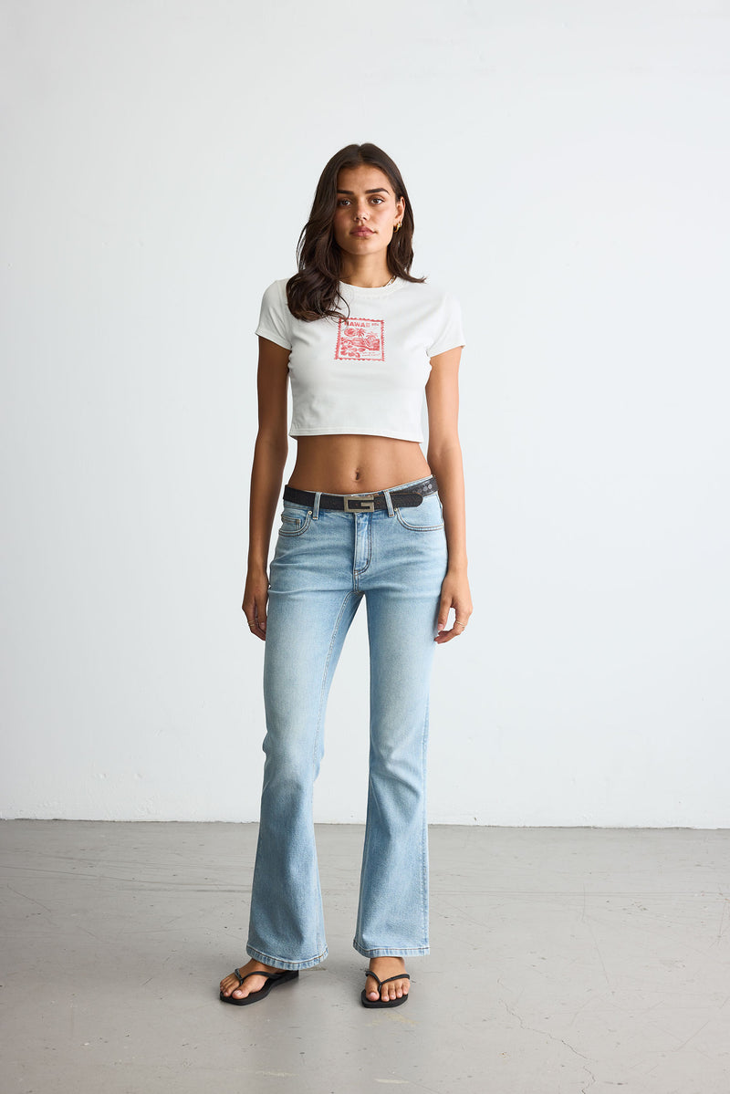 Hawaii Baby Tee White