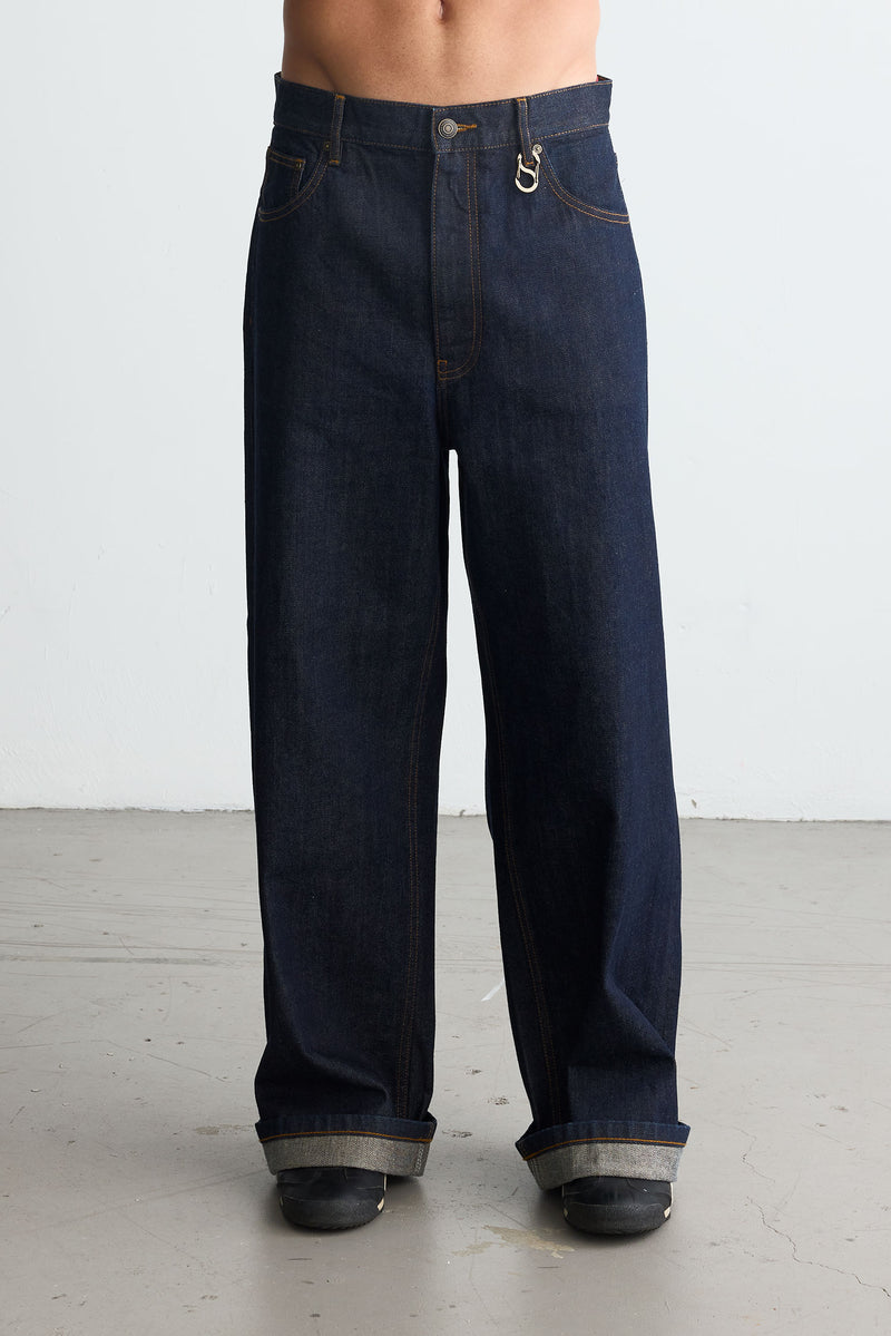 Wide Selvedge Denim Raw Blue