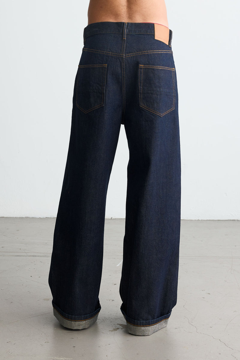 Wide Selvedge Denim - Raw Blue