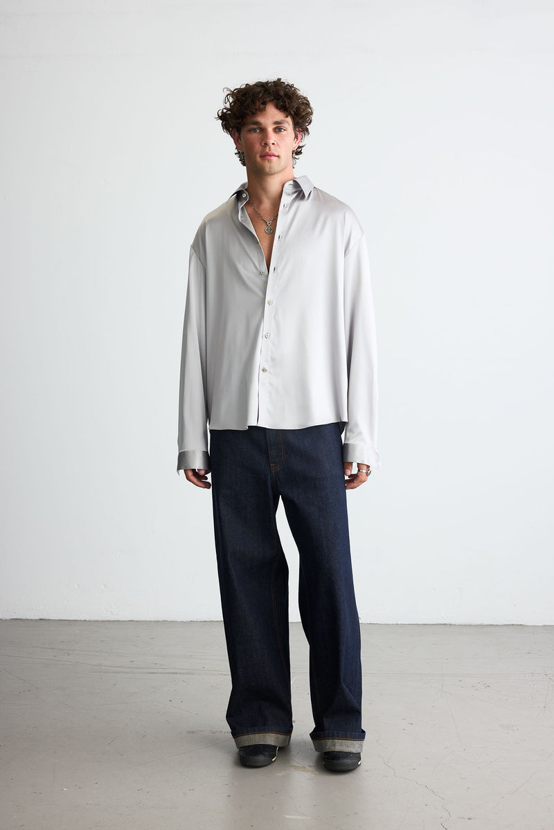 Signature Silk Shirt Silver