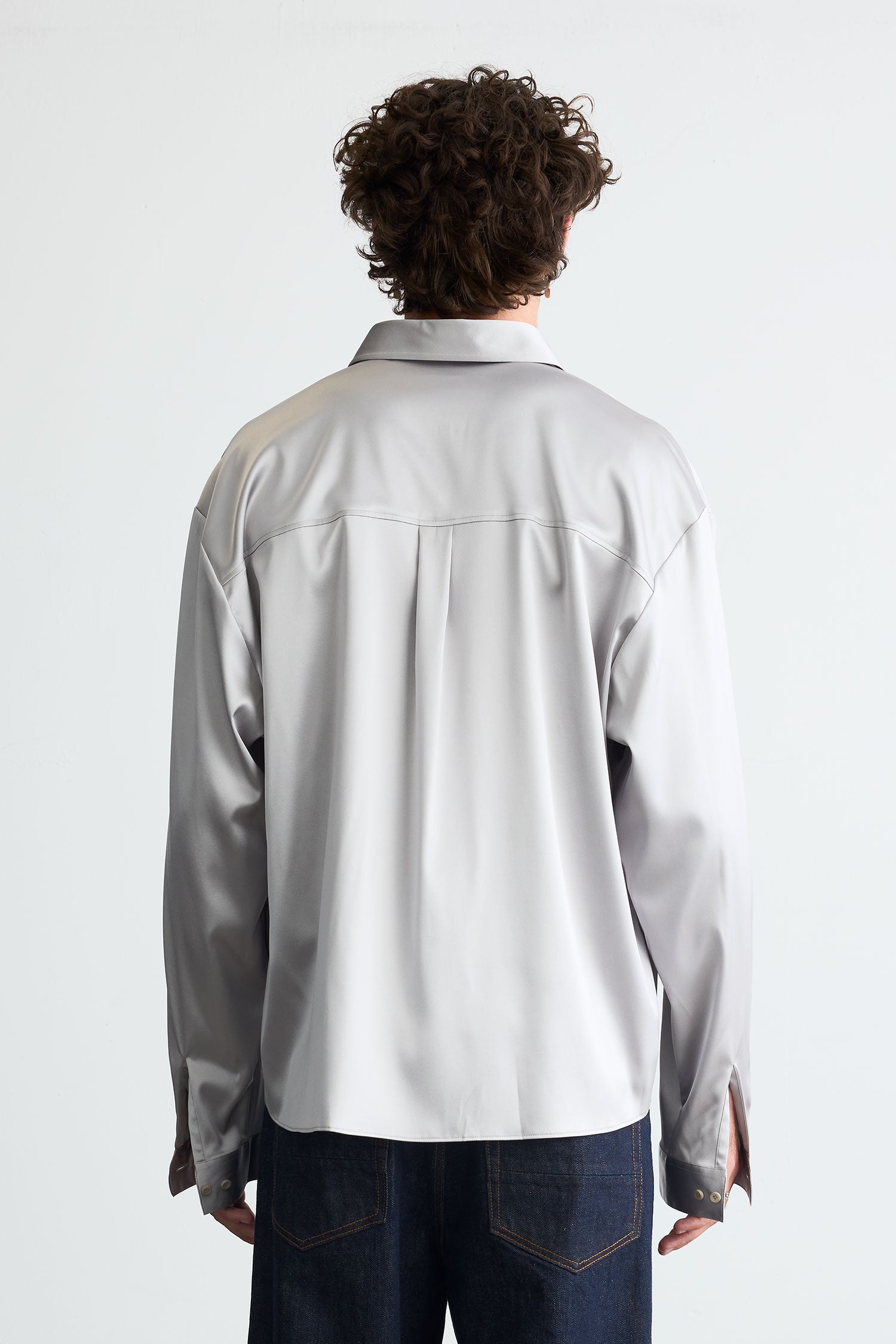 Signature Silk Shirt Silver