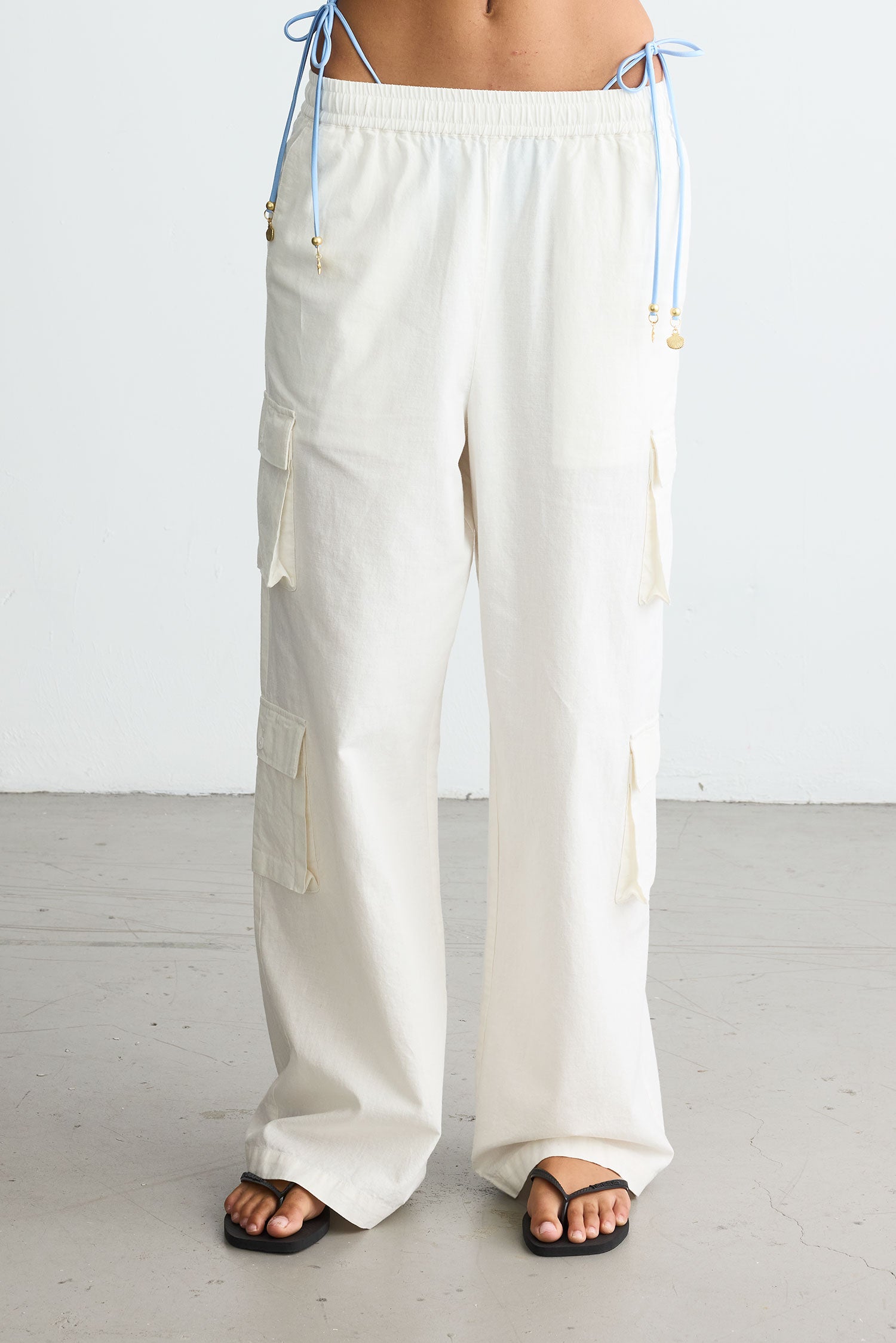 Summer Cargo Pants White