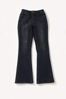 Bootcut Denim - Black Wash, flatlay front view