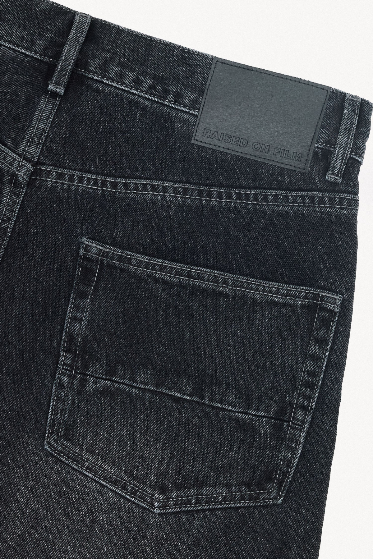 Bootcut Denim - Black Wash, detail patch view