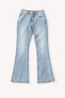 Bootcut Denim - Light Blue Wash, flatlay front view