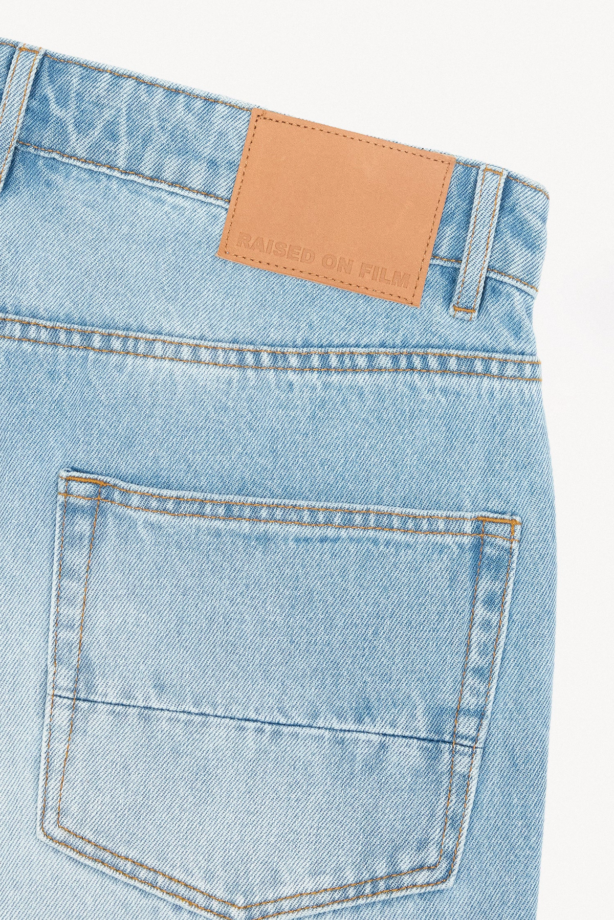 Bootcut Denim - Light Blue Wash, detail patch view