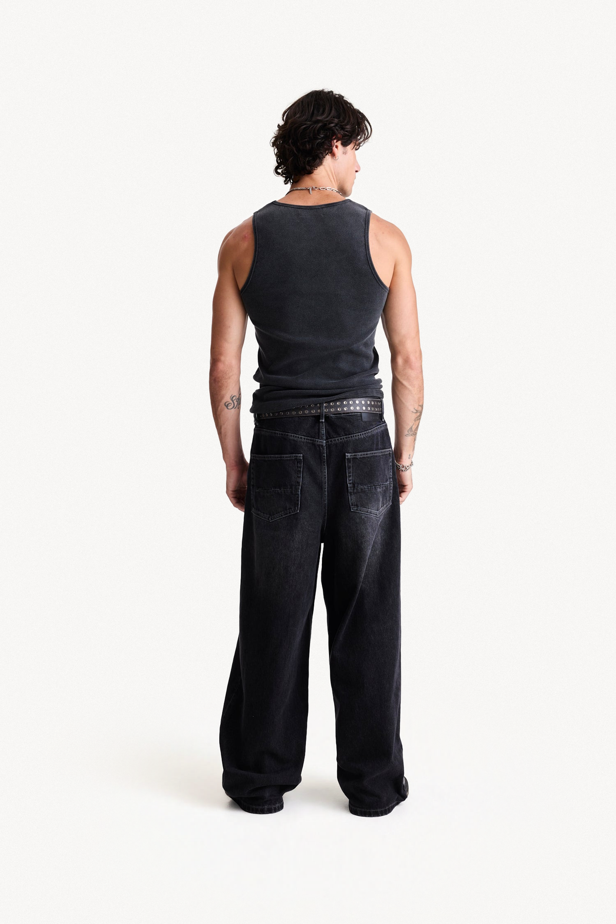 Core Singlet - Grey, full-length back view