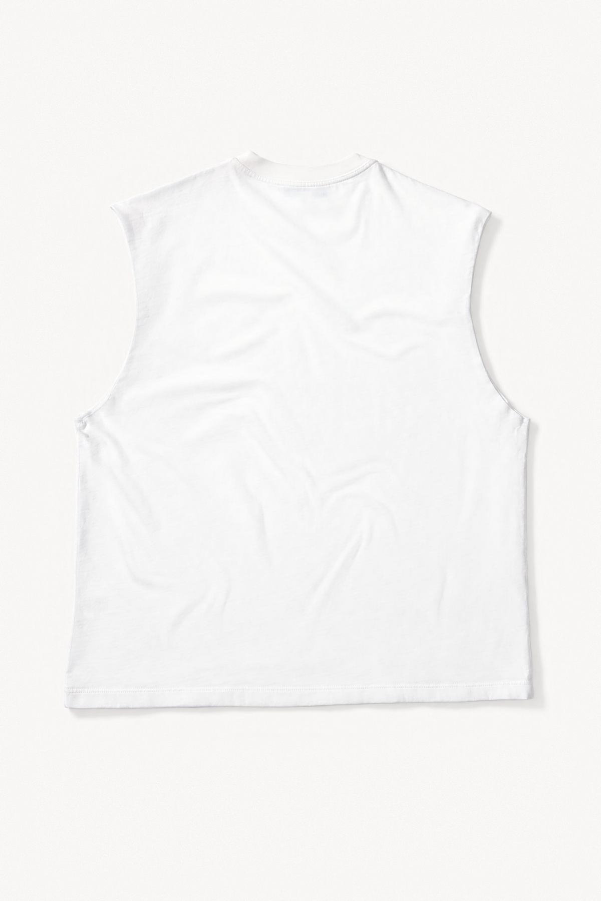 Everyday Tank - White, flatlay back view