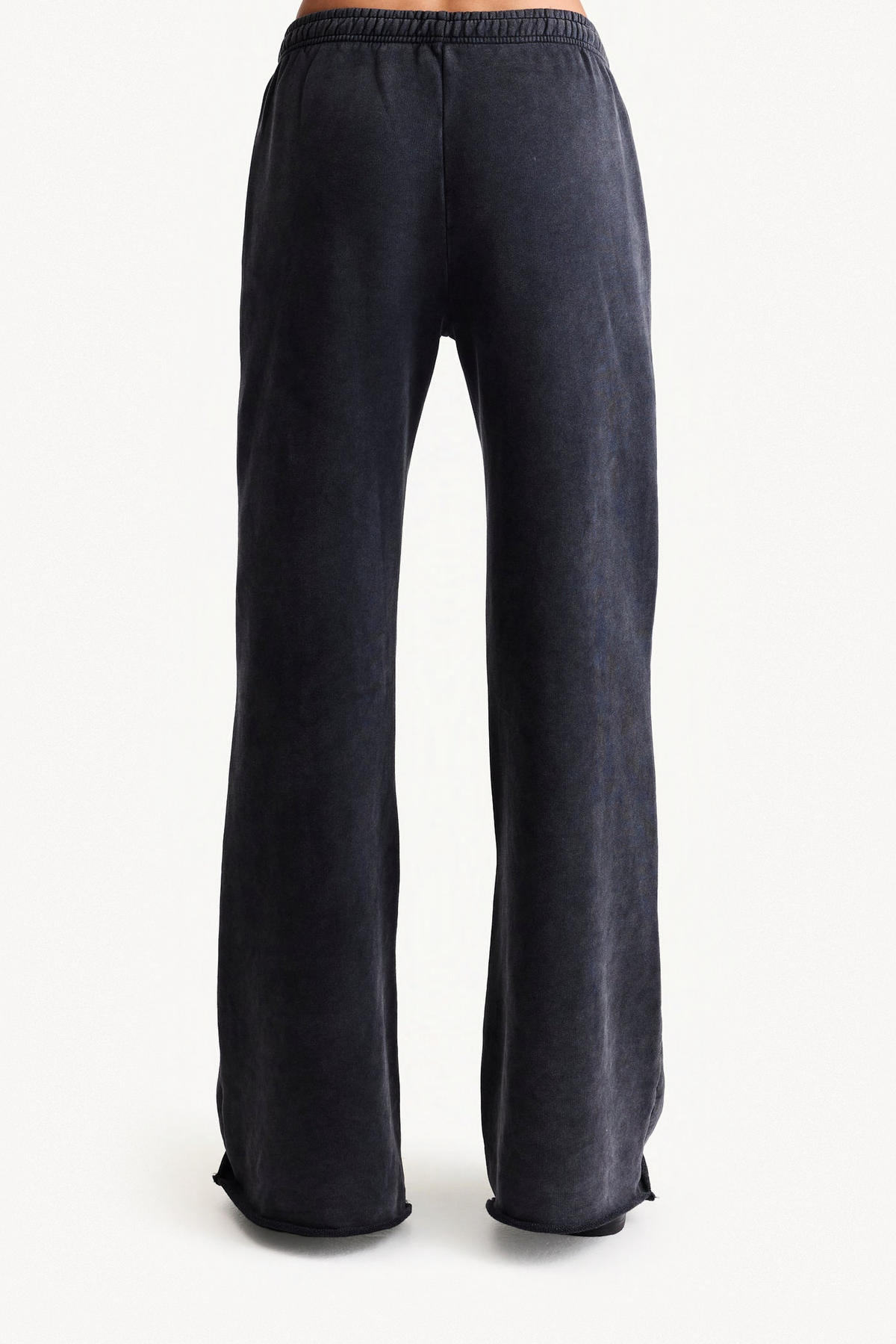 Flared Lounge Pant - Black, on-body back view