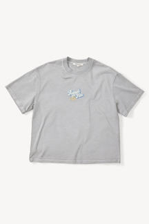 Fresh Produce Boxy Tee - Grey, flatlay front view