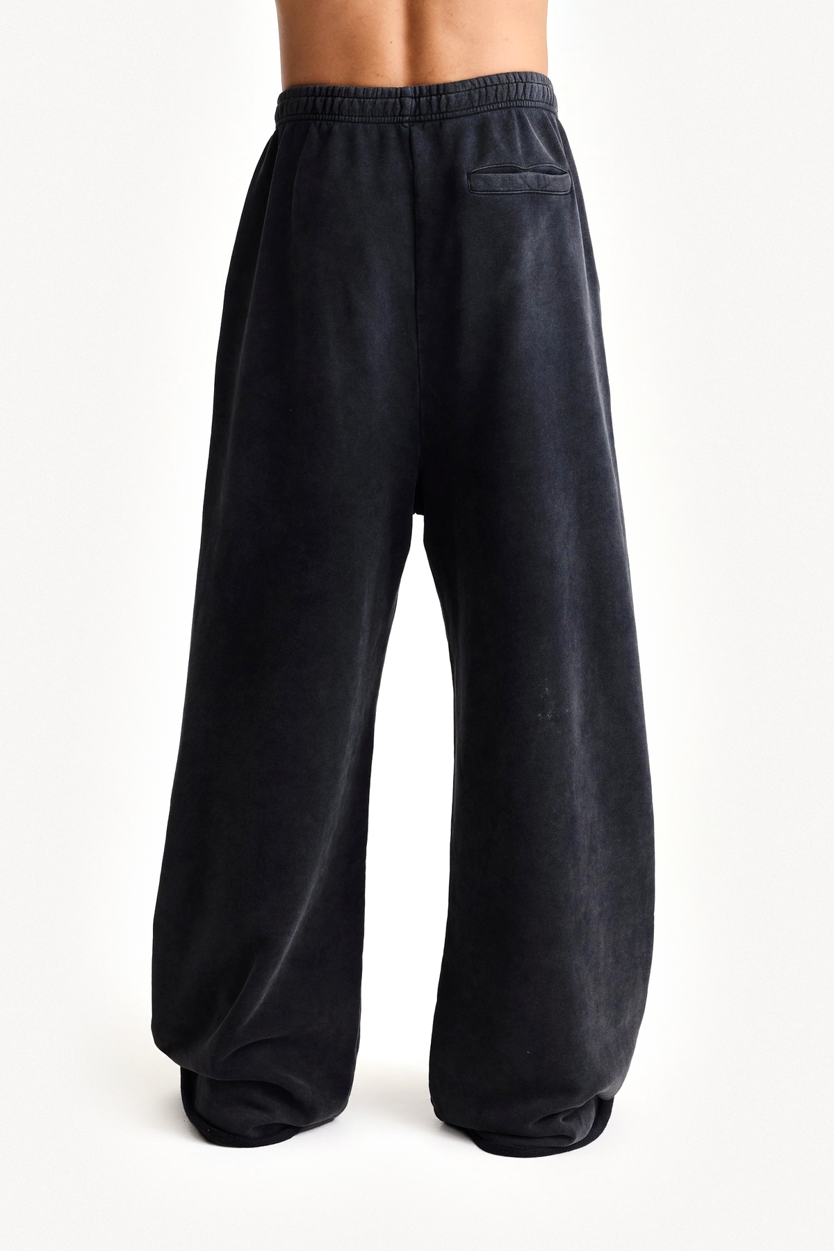 Lounge Pant - Black, on-body back view
