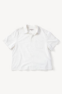Summer Shirt - White, flatlay front view