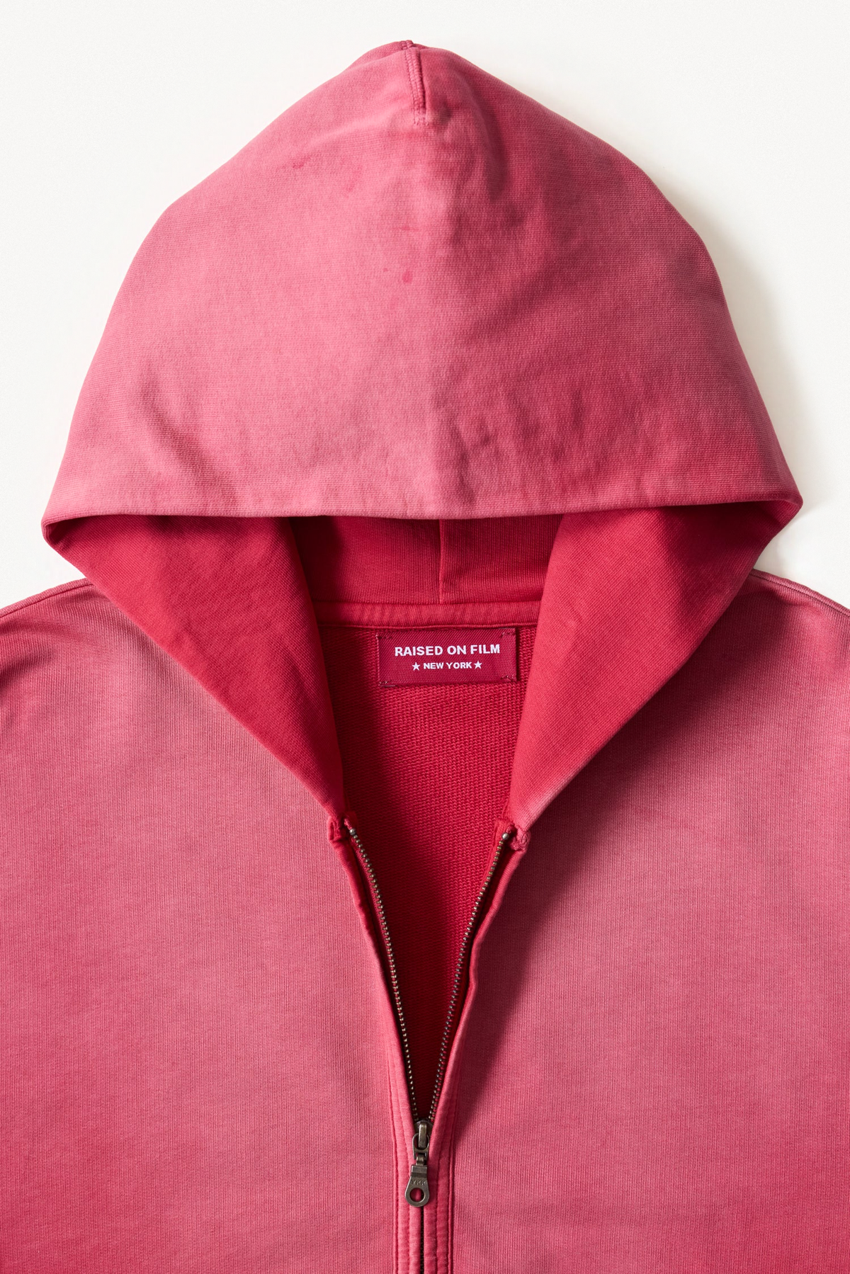 Zip Hoodie - Red, detail view