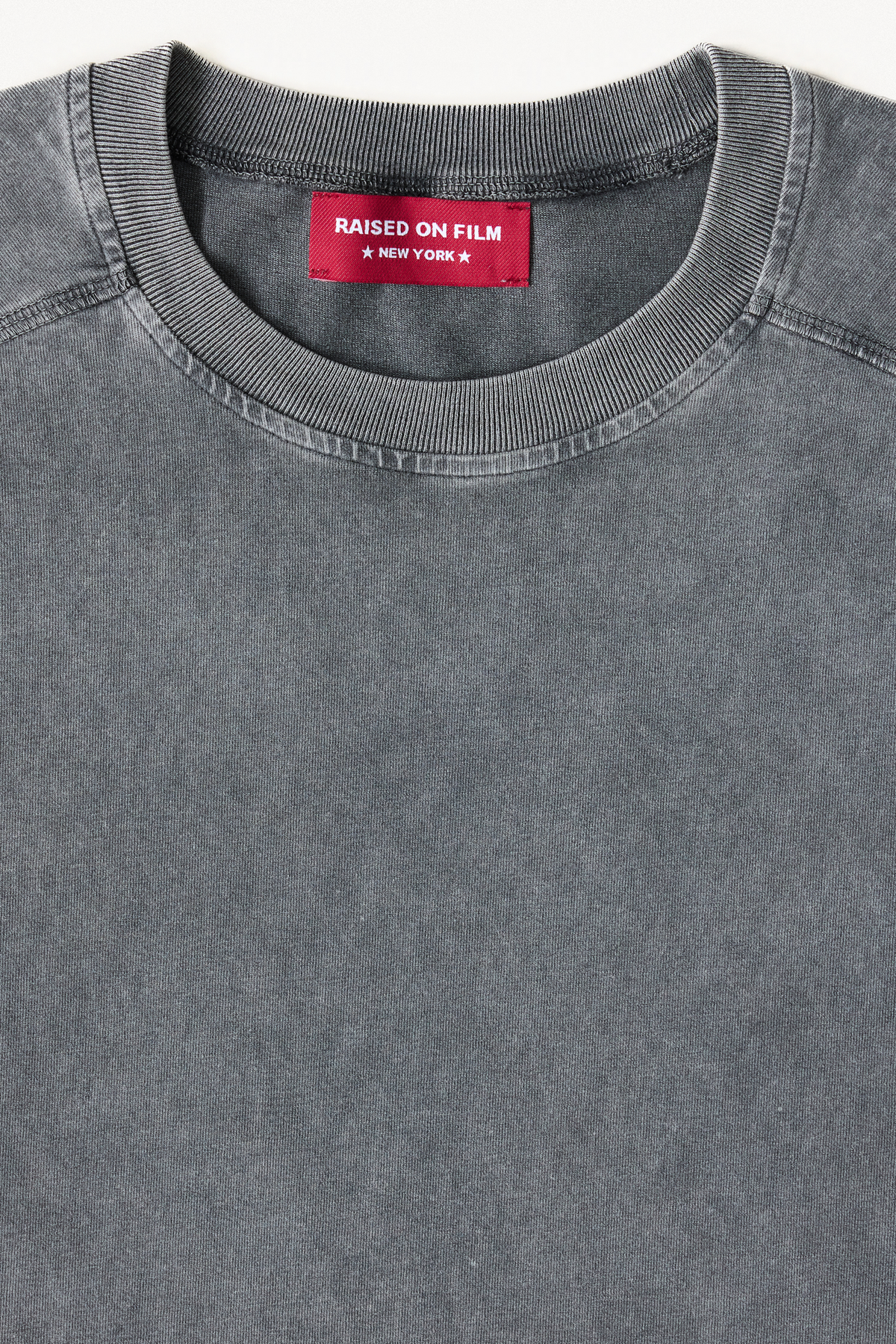 Reversible Tee - Black, collar and label detail